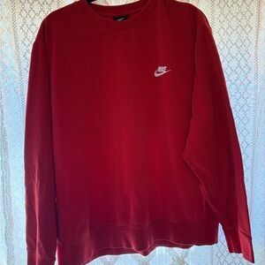 Nike Men's Bold Red Crewneck Sweater